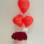 Eternal Rose Box with Balloons