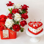 Rose Box with Cake & Teddy
